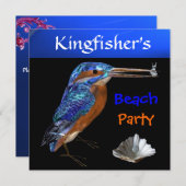 KINGFISHER BEACH PARTIJ, Champagne metallic, zwart Kaart (Voorkant / Achterkant)