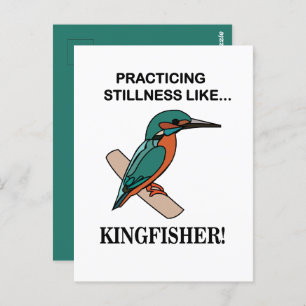 Kingfisher beoefent stilte als Kingfisher Briefkaart