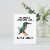 Kingfisher beoefent stilte als Kingfisher Briefkaart (Staand voorkant)