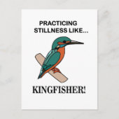 Kingfisher beoefent stilte als Kingfisher Briefkaart (Voorkant)