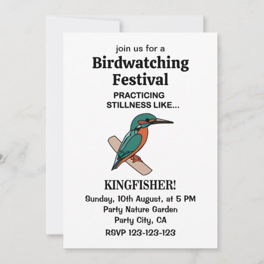 Kingfisher beoefent stilte als Kingfisher Kaart (Voorkant)