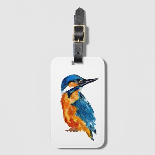 Kingfisher Bird Bagagelabel (Voorkant (verticaal))