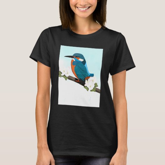 Kingfisher Bird Bird Bird Birdwatcher Bioloog T-shirt (Voorkant)