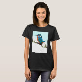 Kingfisher Bird Bird Bird Birdwatcher Bioloog T-shirt (Voorkant volledig)