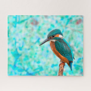 Kingfisher Bird Blue Abstract Legpuzzel