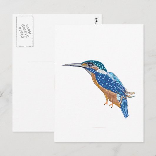 KingFisher Bird Briefkaart (Voorkant / Achterkant)