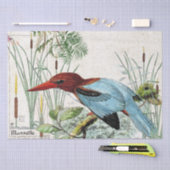Kingfisher Bird Cattail Pond Wildlife Weefpapier Tissuepapier (Craft)