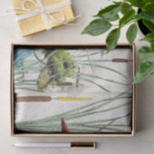 Kingfisher Bird Cattail Pond Wildlife Weefpapier Tissuepapier (Geschenk)