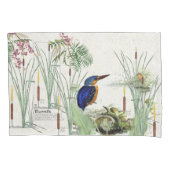 Kingfisher Bird Cattails Pond Wildlife Pillowcase Kussensloop (Voorkant)
