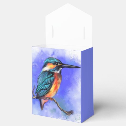 Kingfisher Bird Favor Box -  Bedankdoosjes (Geopend)