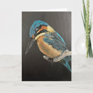 Kingfisher Bird Fine Art Greeting Card Kaart