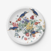 Kingfisher Bird Flower Butterfly Paper Bord (Voorkant)