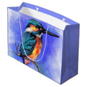 Kingfisher Bird Gift Bag Groot Cadeauzakje (Achterkant Gekanteld)