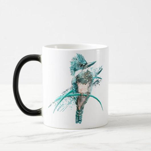 Kingfisher Bird Graphic Art Wildlife Animal Art Magische Mok (Links)