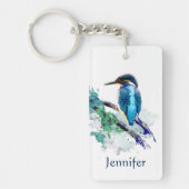 Kingfisher Bird Graphic Art Wildlife Animal Art Sleutelhanger (Voorkant)