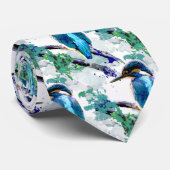 Kingfisher Bird Graphic Art Wildlife Animal Art Stropdas (Opgerold)