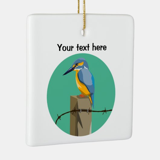 Kingfisher Bird Keramisch Ornament (Rechts)