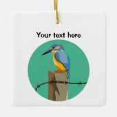 Kingfisher Bird Keramisch Ornament (Voorkant)