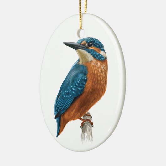 Kingfisher Bird Keramisch Ornament (Links)