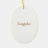 Kingfisher Bird Keramisch Ornament (Achterkant)