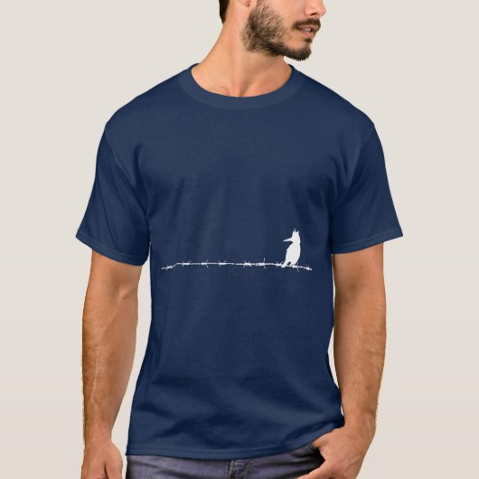 Kingfisher Bird op een Bire of Birder T-shirt (Voorkant)