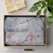 Kingfisher Bird Pink Flower French Decoupage Craft Tissuepapier (Geschenk)