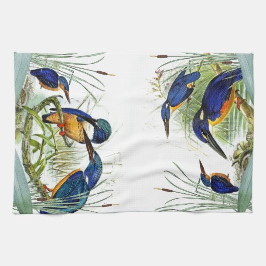 Kingfisher Bird Pond Wildlife Animal Kitchen Towel Theedoek (Horizontaal)