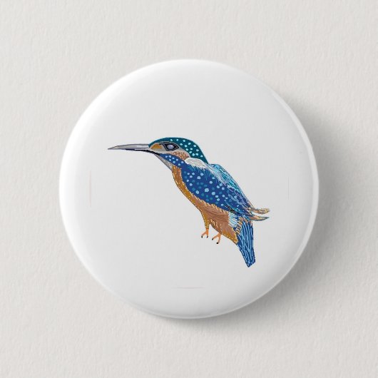 KingFisher Bird Ronde Button 5,7 Cm (Voorkant)
