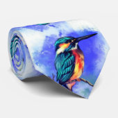 Kingfisher Bird Stropdas - Mooie kleuren (Opgerold)
