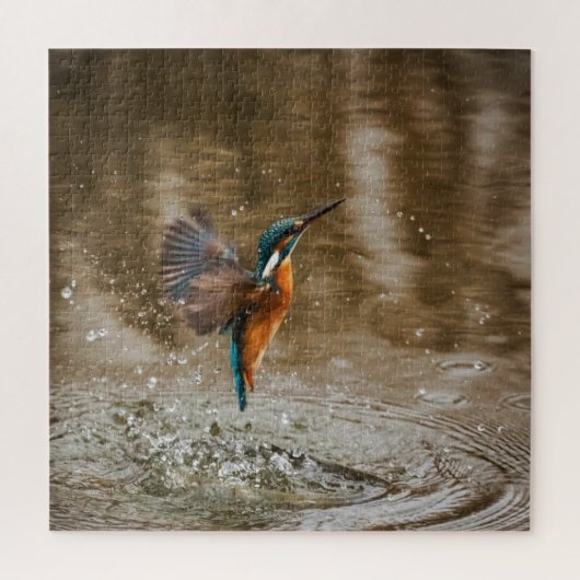 Kingfisher Bird Uit Water Foto Legpuzzel (Verticaal)