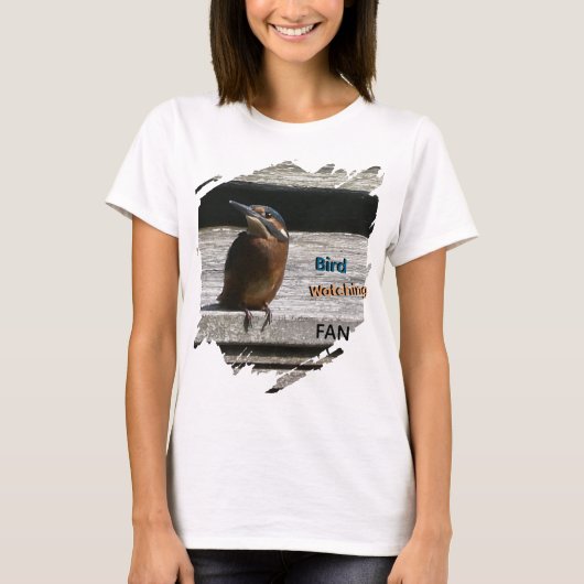 Kingfisher Bird Watching Fan T-shirt (Voorkant)