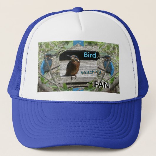 Kingfisher Bird Watching Fan Trucker Hat Pet (Voorkant)