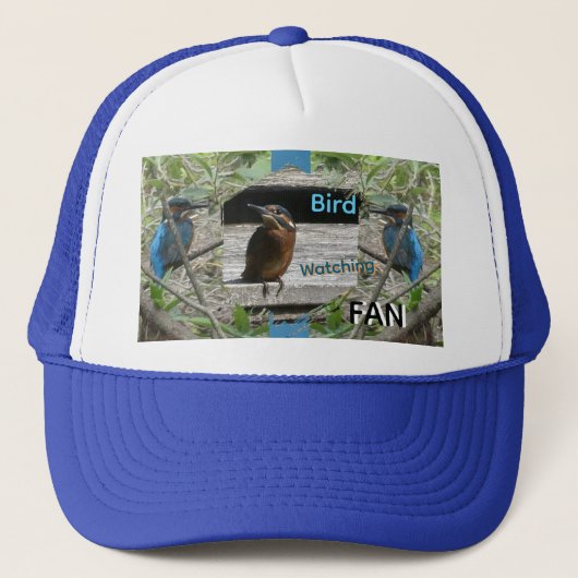 Kingfisher Bird Watching Fan Trucker Hat Trucker Pet (Voorkant)
