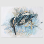Kingfisher Bird Waterverf Art Tissuepapier (Voorkant)