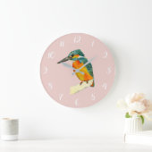 Kingfisher Bird Waterverf Painting Grote Klok (Huis)