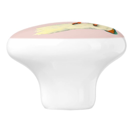 Kingfisher Bird Waterverf Painting Keramische Knop (Zijkant)