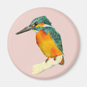 Kingfisher Bird Waterverf Painting Magneet (Voorkant)