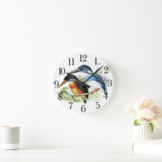 Kingfisher Bird Wildlife Animal Wall klok (Huis)