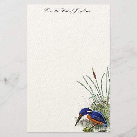 Kingfisher Bird Wildlife Wetlands Pond Stationery Briefpapier (Voorkant)