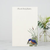 Kingfisher Bird Wildlife Wetlands Pond Stationery Briefpapier (Staand voorkant)