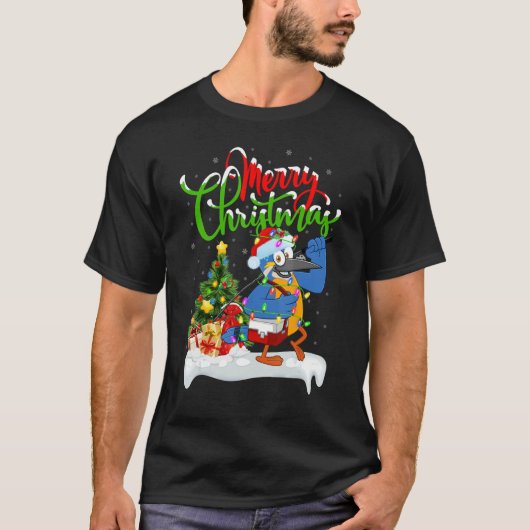 Kingfisher Bird Xmas Decorations Kingfisher Chri T-shirt (Voorkant)