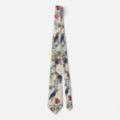  Kingfisher Birds Animal Redoute Floral Stropdas (Voorkant)