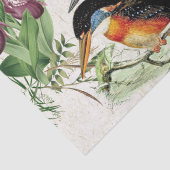 Kingfisher Birds Orchid Flower Palms Tissue Paper Tissuepapier (Detail)