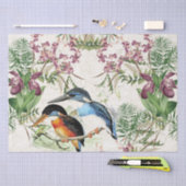 Kingfisher Birds Orchid Flower Palms Tissue Paper Tissuepapier (Craft)