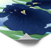 Kingfisher boven Irises, 1926, door Ohara Koson Poster (Hoek)