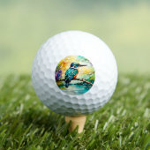 Kingfisher boven water en wilde bloemen golfballen (Insitu Shirt)