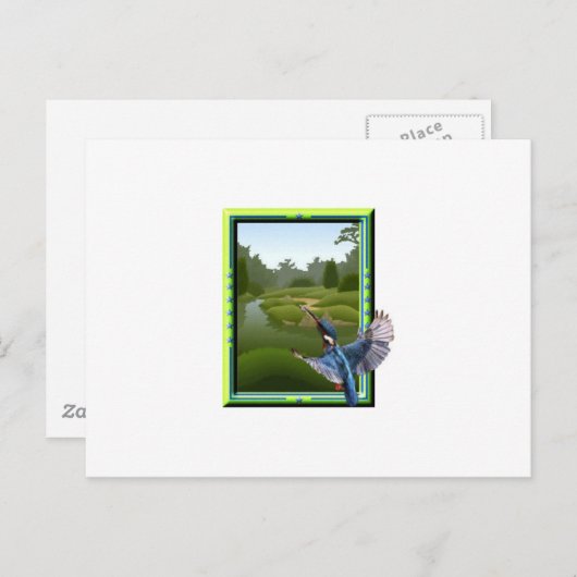 Kingfisher Briefkaart (Voorkant / Achterkant)