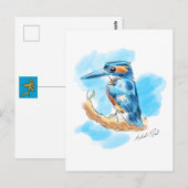 Kingfisher Briefkaart (Voorkant / Achterkant)