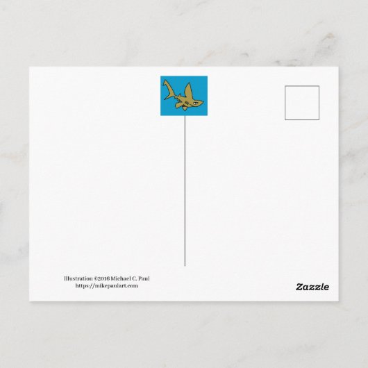 Kingfisher Briefkaart (Achterkant)