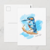 Kingfisher Briefkaart (Voorkant / Achterkant)